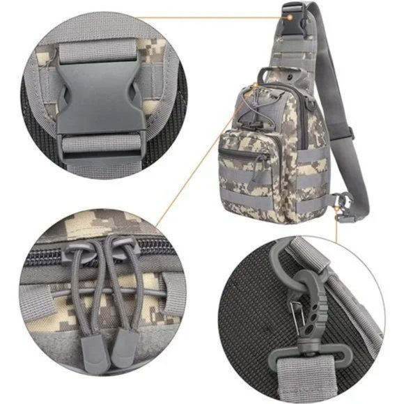 New Outdoor Tactical Bag Backpack, Camo Grey - Picture 6 of 7